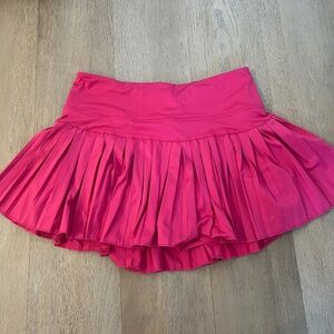 Gold Hinge Pleated Pink Women's Skort